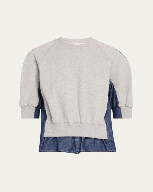 French Terry Denim Top
